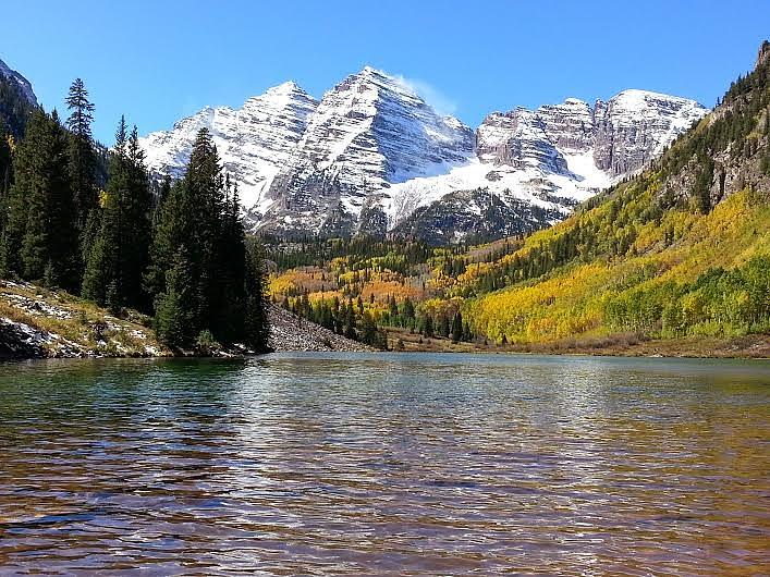 Autumn at Maroon Bells Photograph by Dennis Boyd