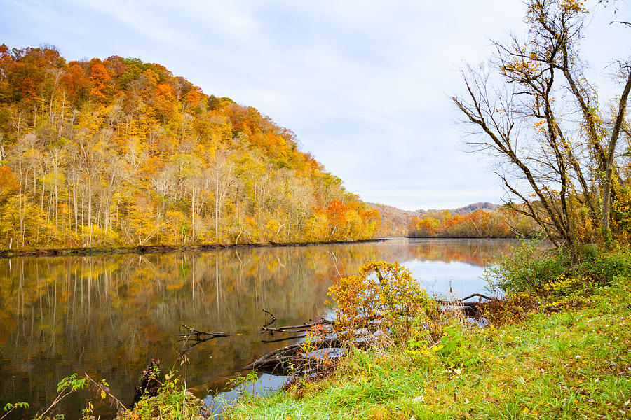 Autumn at Norris Dam State Park Photograph by Melinda Fawver