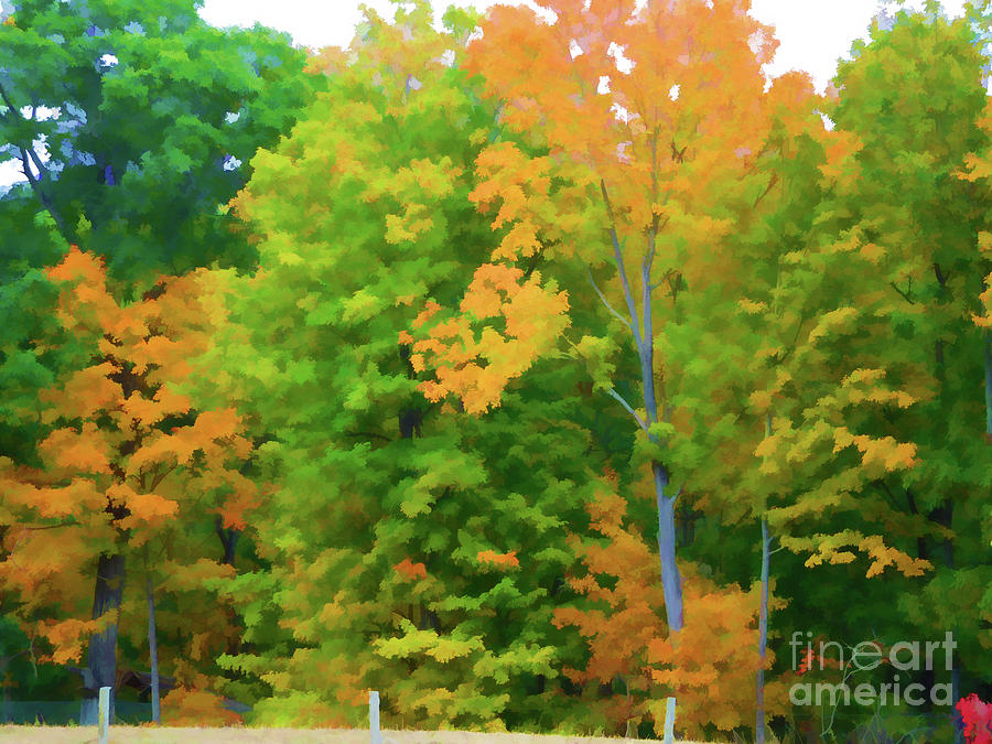 Autumn at Olana 2 Painting by Jeelan Clark