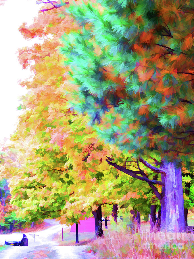 Fall Painting - Autumn at Olana 4 by Jeelan Clark