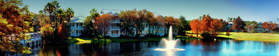 Fall Photograph - Autumn At Old Key West Resort Panorama Walt Disney World MP by Thomas Woolworth