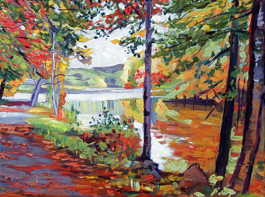 Autumn At Rockefeller  Painting by David Lloyd Glover