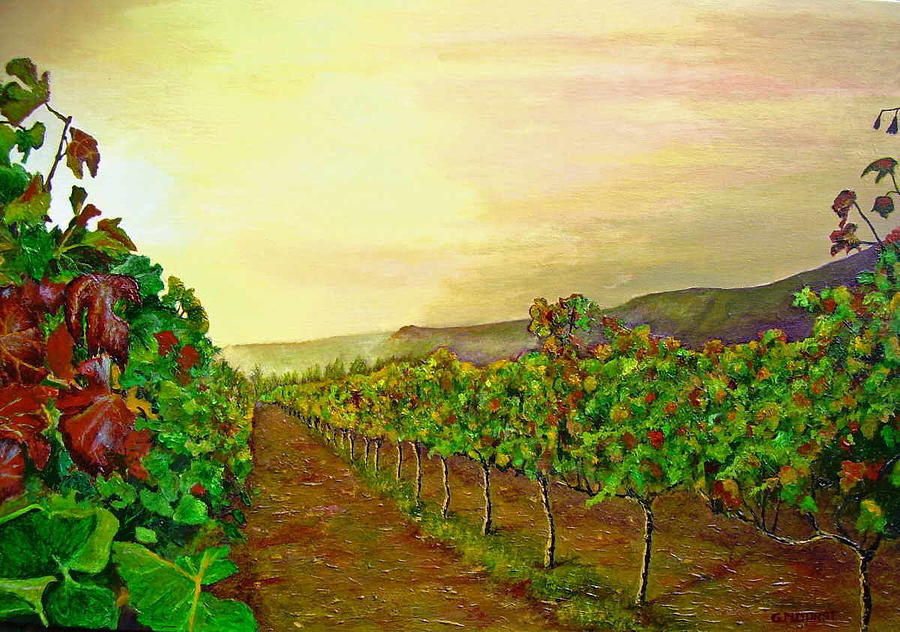 Wine Painting - Autumn at Steenberg by Michael Durst