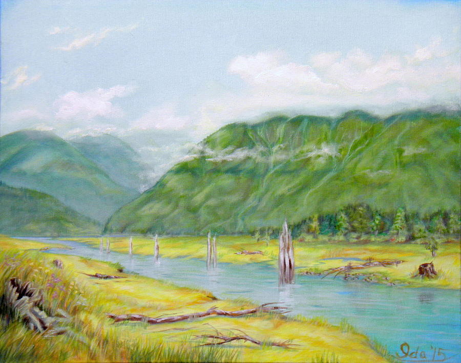 Autumn At The Estuary Painting by Ida Eriksen