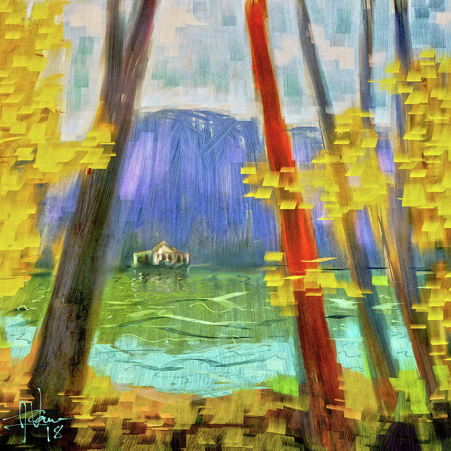 Autumn at the Lake Digital Art by Jim Vance