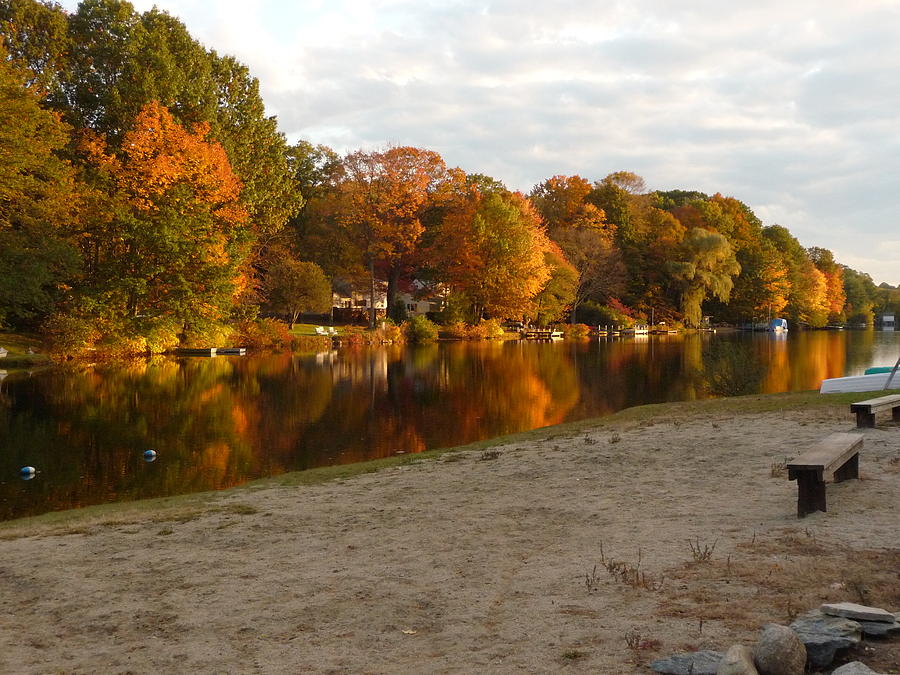 Autumn at the Lake Photograph by Margie Avellino