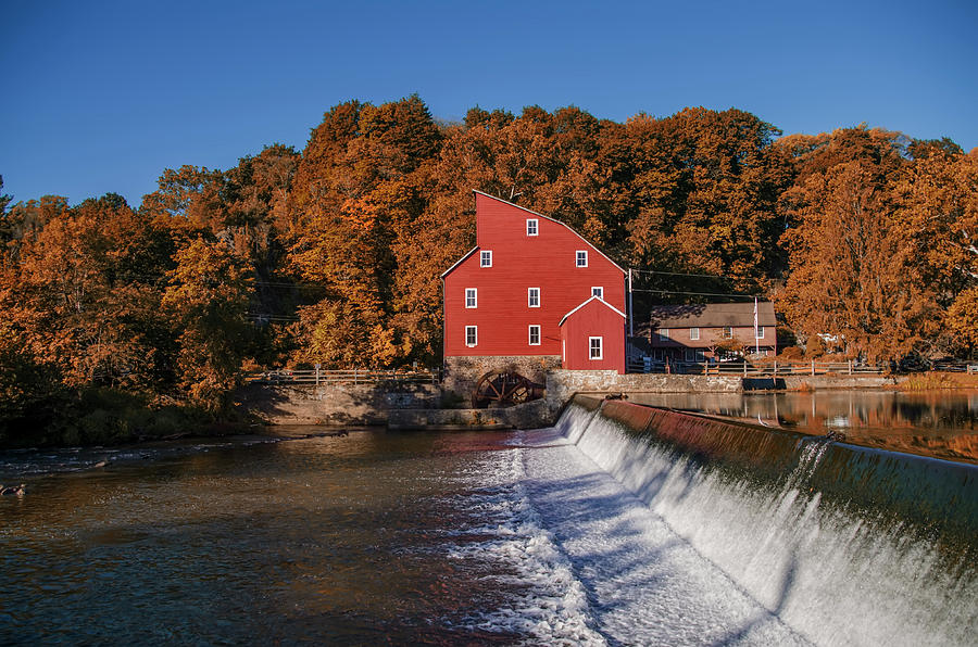 Autumn at the Red Mill - Clinton New Jersey Photograph by Bill Cannon