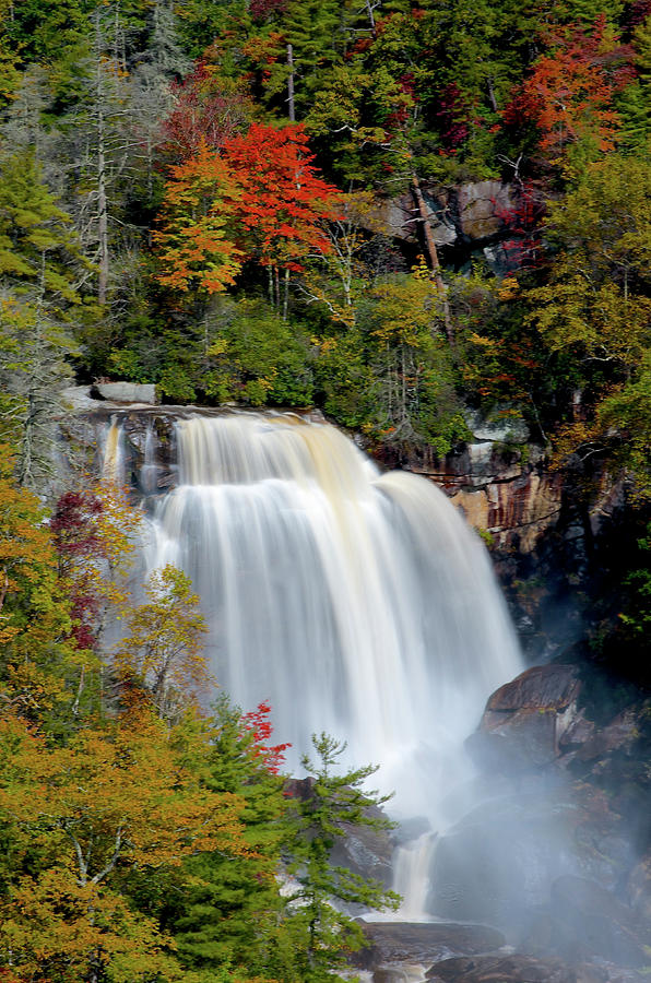 Autumn at Whitewater Falls Photograph by Blaine Owens