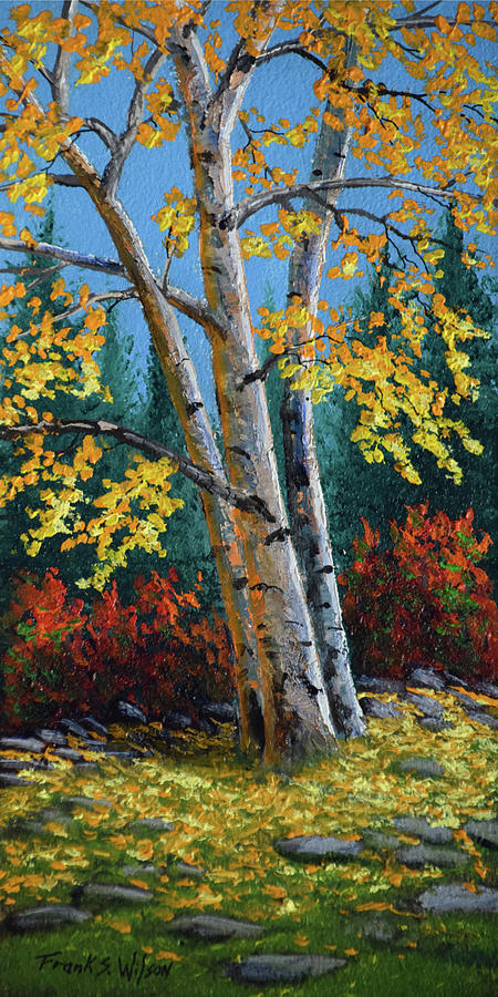 Autumn Birches Painting by Frank Wilson