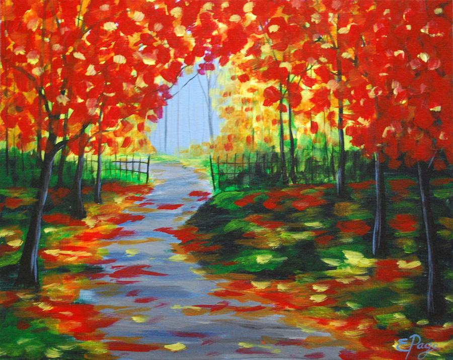 Autumn Blaze Painting by Emily Page