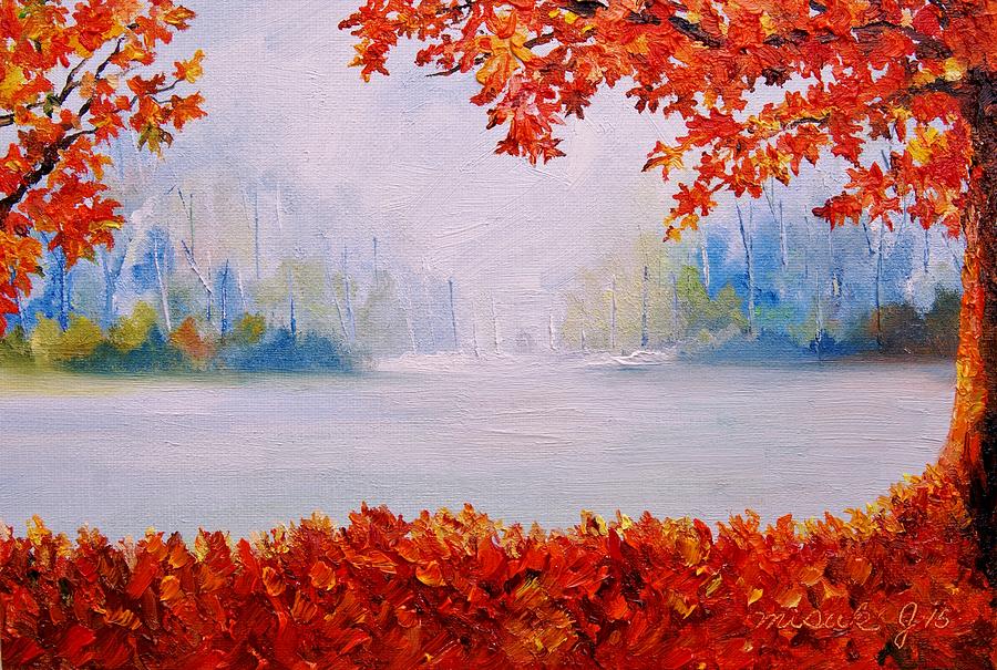 Autumn Blaze Maple Trees Painting