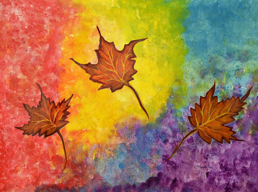 Autumn Bliss Colorful abstract painting Painting by Manjiri Kanvinde