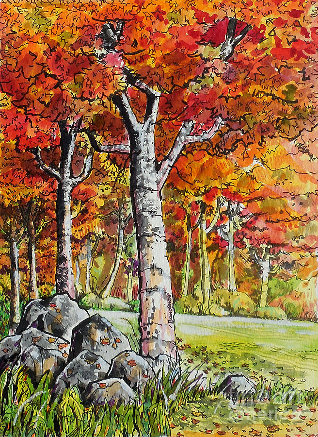Autumn Bloom Painting by Terry Banderas