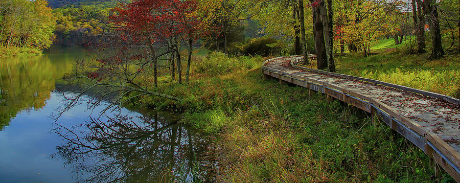 Autumn Boardwalk Photograph by Kevin Craft