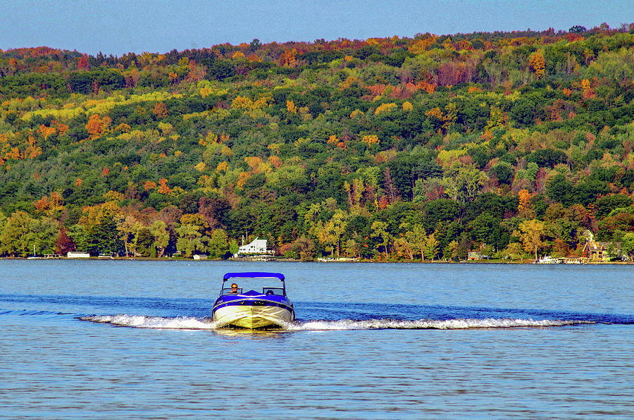 Autumn Boating on Keuka Photograph by Mary Courtney - Fine Art America