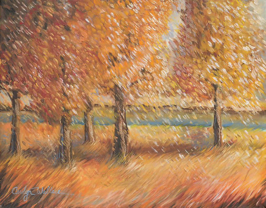 Autumn Breeze Painting by Carolyn Coffey Wallace