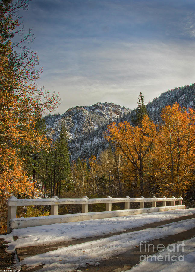 Autumn Bridge Photograph by Mitch Shindelbower