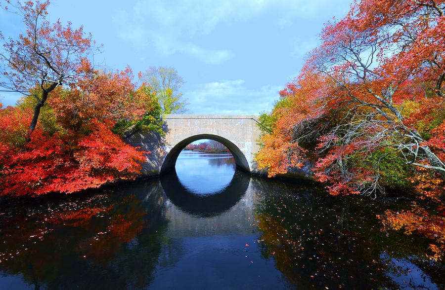 Autumn Bridge Photograph by Stacie Siemsen