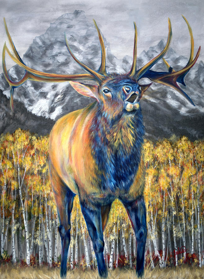 Grand Teton National Park Painting - Autumn Calls by Teshia Art
