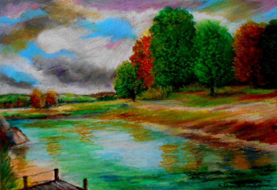 Autumn calm Painting by Konstantinos Charalampopoulos