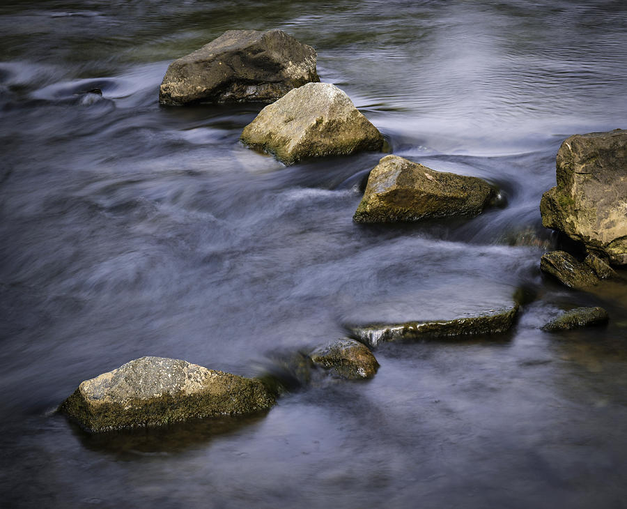 Fall Photograph - Autumn Calm River With Stones by Jozef Jankola