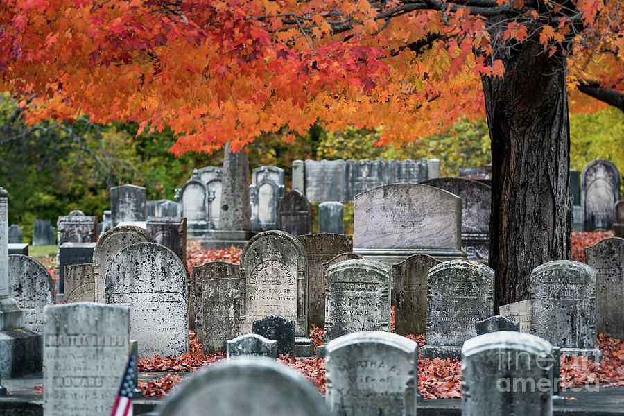 Fall Photograph - Autumn Cemetery by John Greim