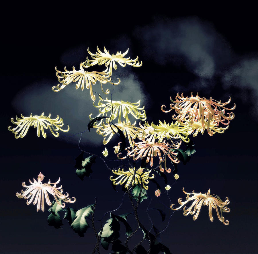 Autumn Chrysanthemums 7 Digital Art by GuoJun Pan Autumn Chrysanthemums 7 Digital Art by GuoJun Pan
