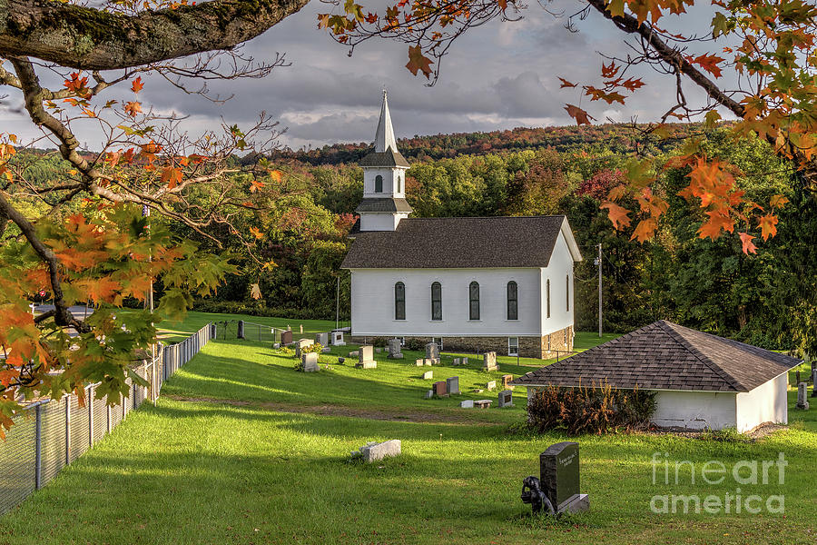 Autumn Church Photograph by Rod Best