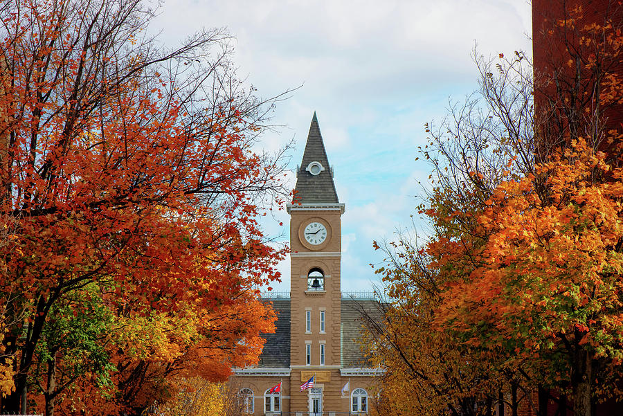 Autumn Cityscape around the Fayetteville Arkansas Courthouse  Photograph by Gregory Ballos