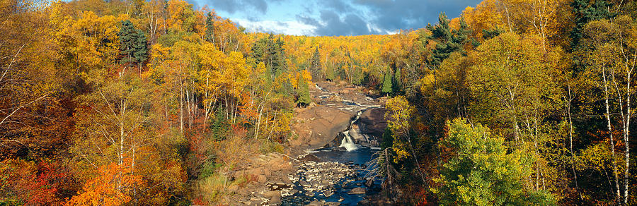 Nature Photograph - Autumn Color Along Beaver River by Panoramic Images