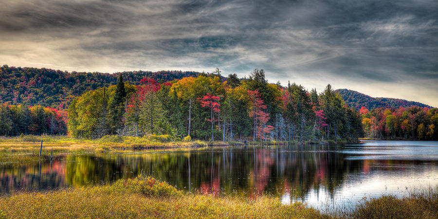 Autumn Color on West Lake Photograph by David Patterson