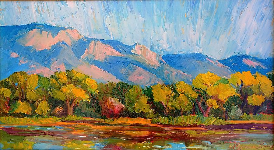 Autumn Colors at Shady Lakes Painting by Marian Berg