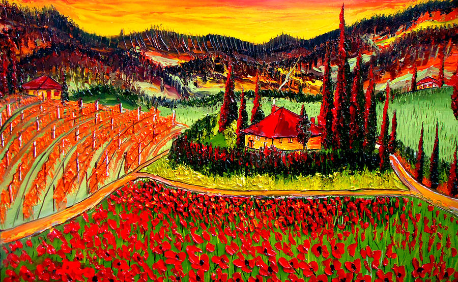 Autumn Colors Of Tuscany 7 Painting by James Dunbar