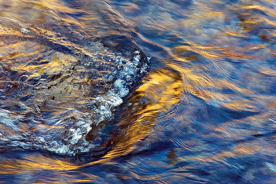 Autumn colors river rapids Photograph by Steve Somerville