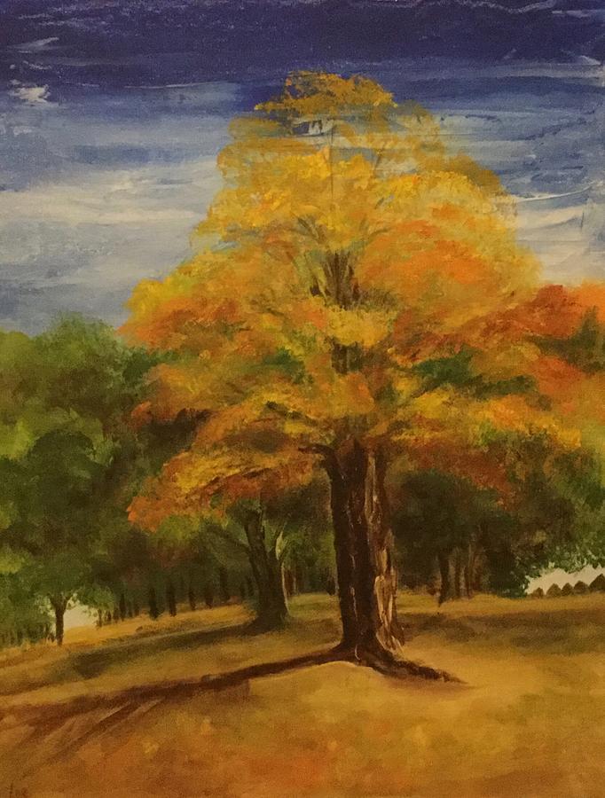 Autumn Comes To Walnut Hill Park Painting by Lorraine Centrella