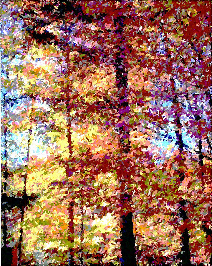 Autumn Confetti Painting by Liz Evensen