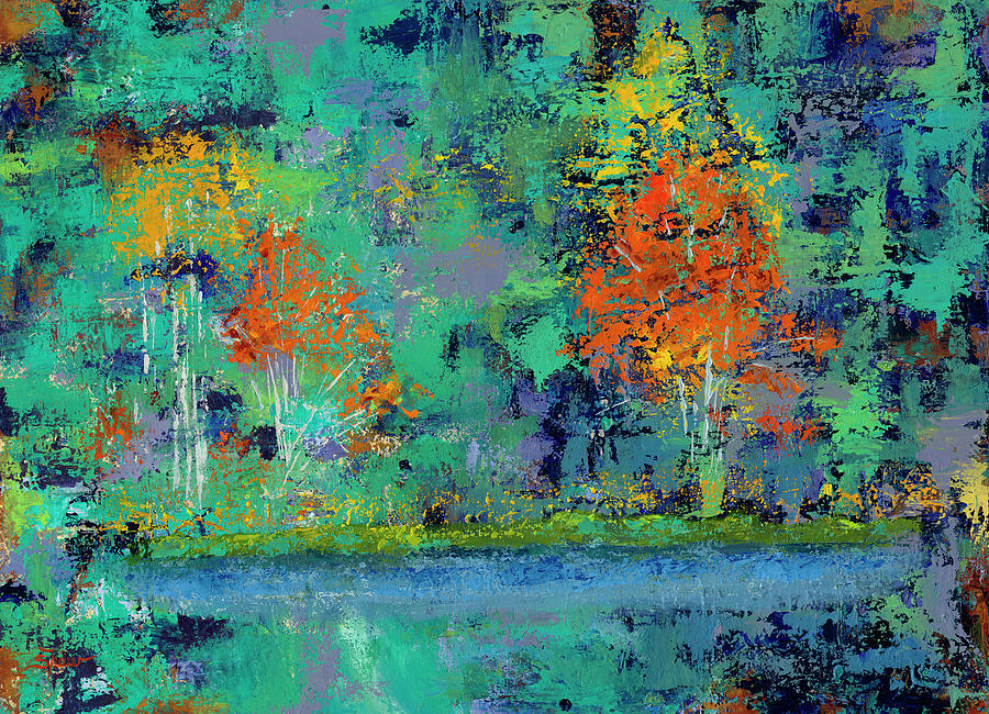 Abstract Painting - Autumn Contrast by Beverly Shaw-starkovich