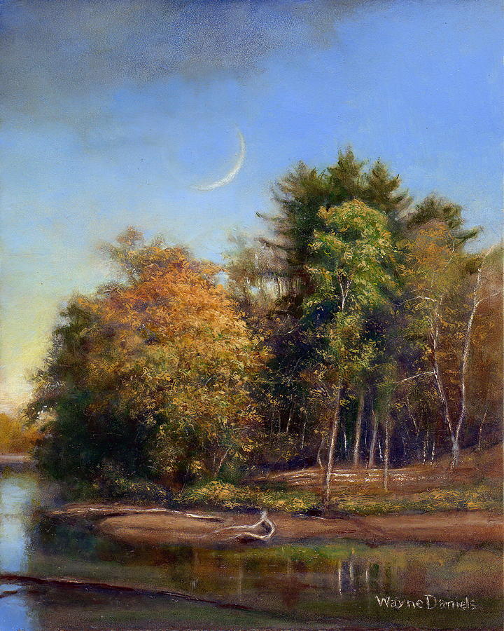 Autumn Crescent Painting by Wayne Daniels