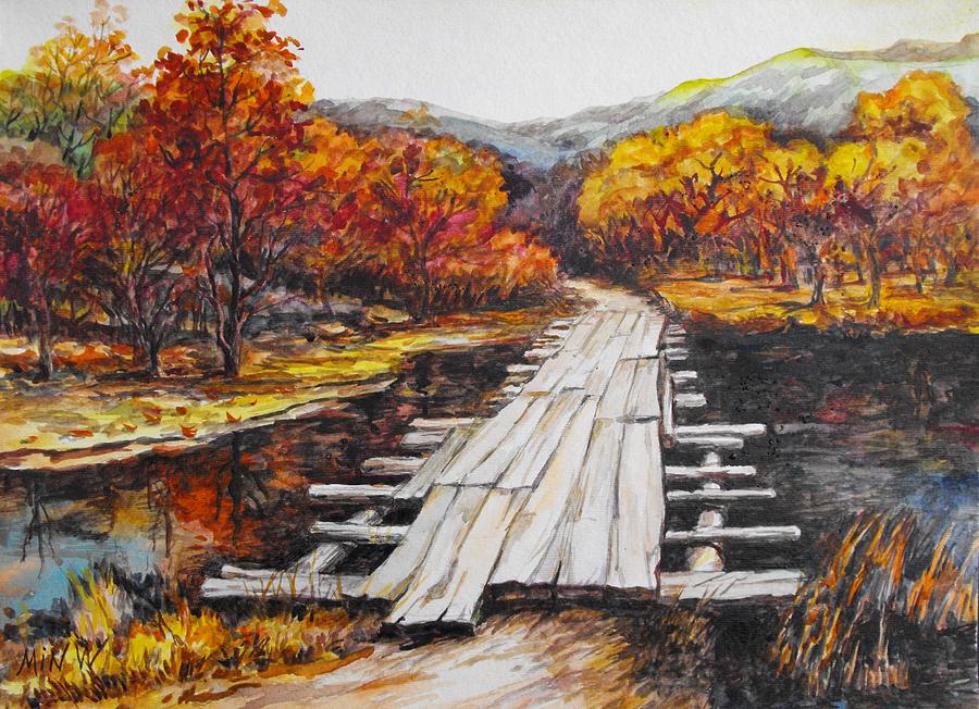 Autumn Crossing Painting by L R B