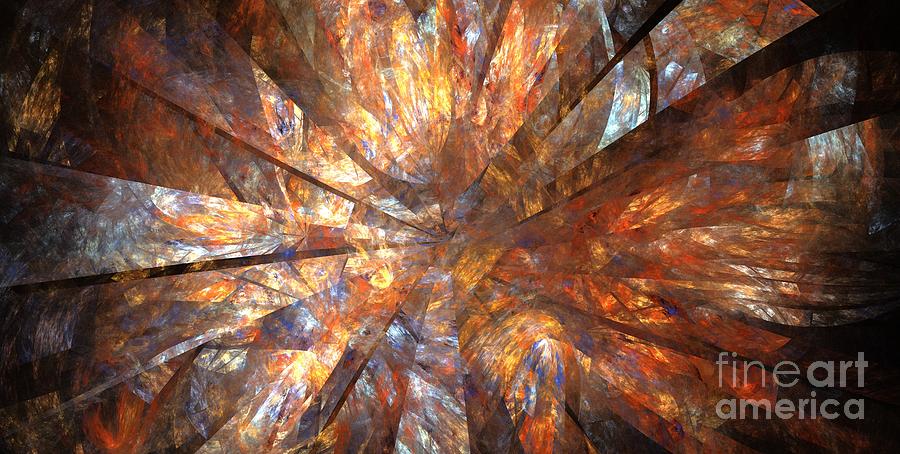Abstract Digital Art - Autumn Crystals by Kim Sy Ok