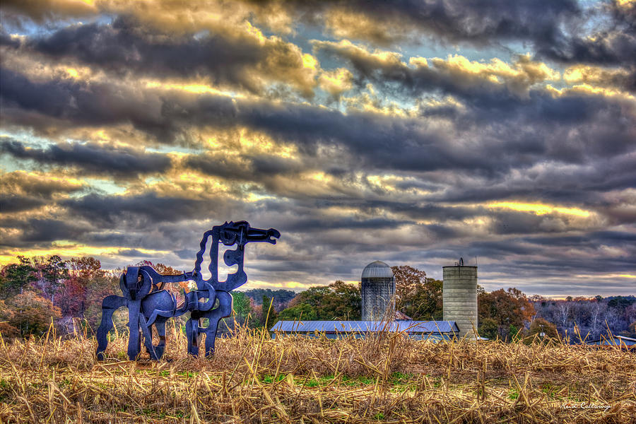  Autumn Dawn The Iron Horse Landscape Farming Art Photograph by Reid Callaway