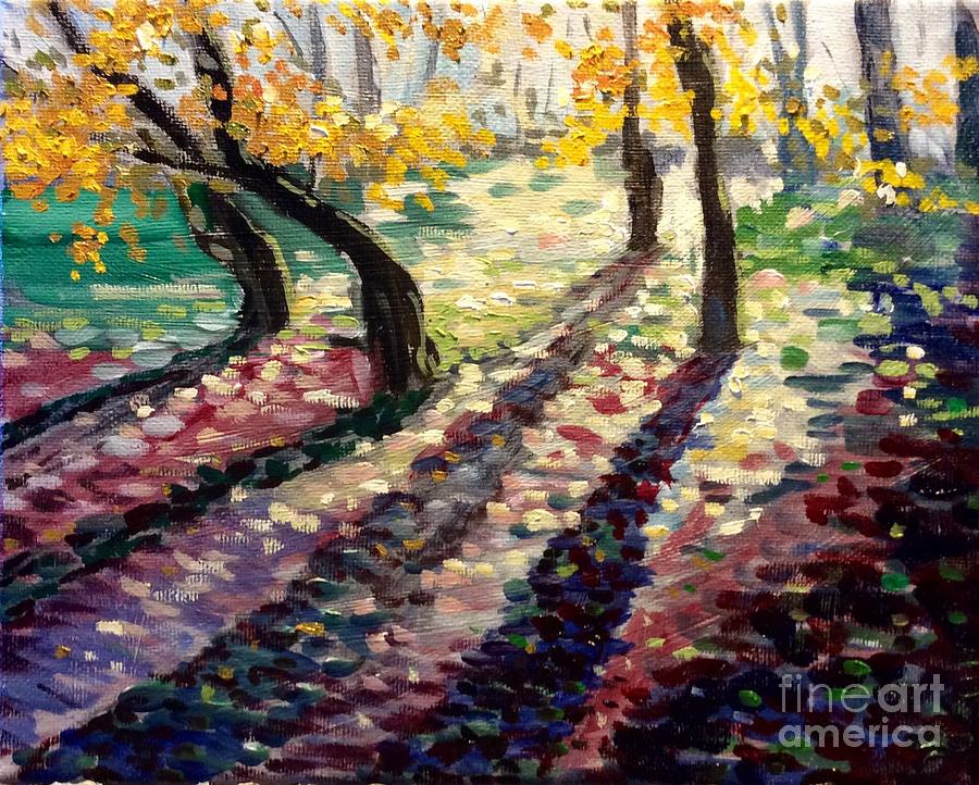 Vincent Van Gogh Painting - Autumn dusk by Hilary England