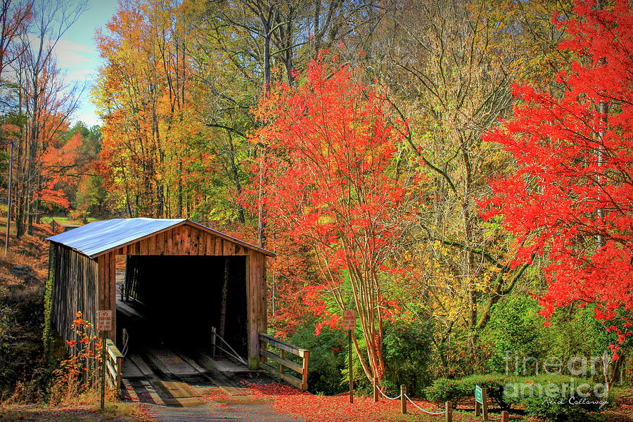 Autumn Elder Mill Covered Bridge Photograph by Reid Callaway