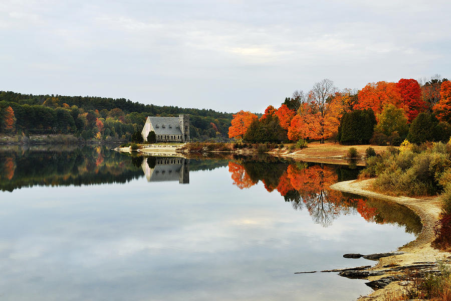 Fall Photograph - Autumn Evening at the Reservoir by Luke Moore