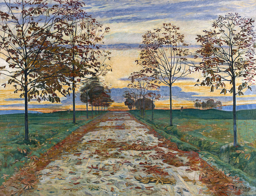 Autumn Evening Painting by Ferdinand Hodler