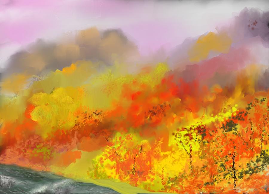 Fall Digital Art - Autumn Expression by David Lane