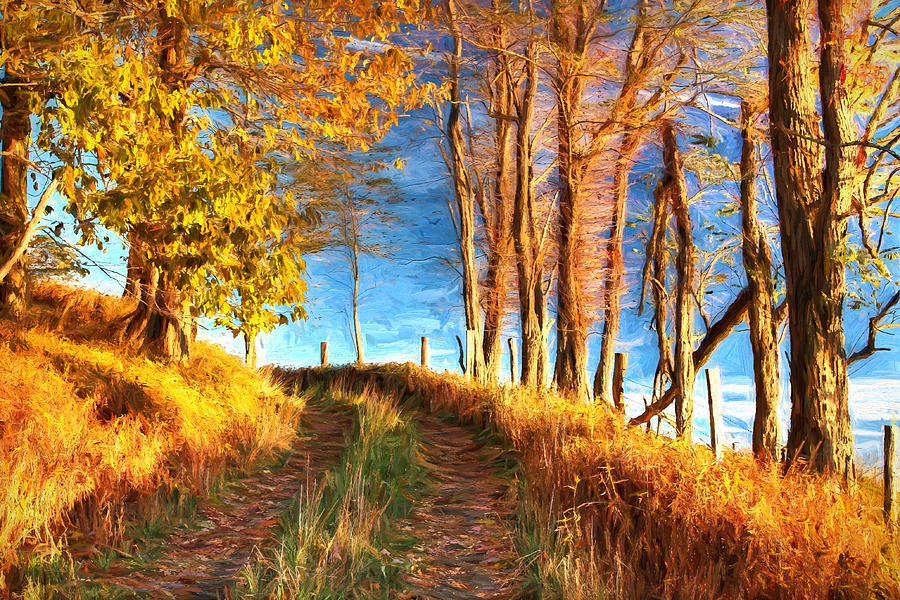 Tree Painting - Autumn Fall Colors 9 AP by Dan Carmichael