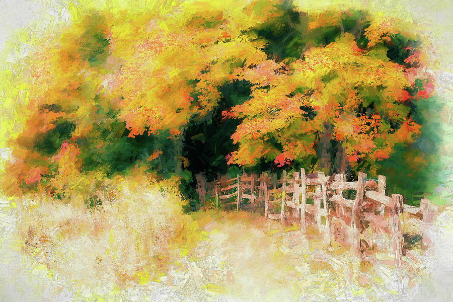 Autumn Fall Colors - Into the Cave AP Painting by Dan Carmichael