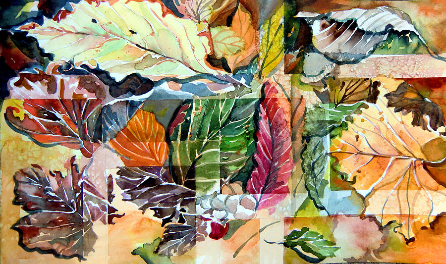Autumn Falls Painting by Mindy Newman