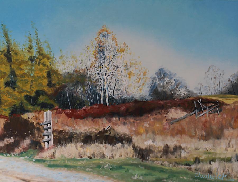 Autumn Fields Painting by Phil Chadwick
